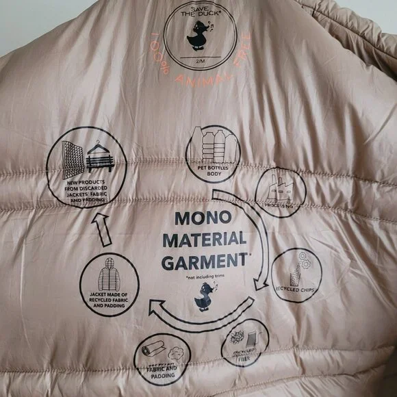 Save The Duck Animal Free Hooded Judee Vest in Beige - Picture 11 of 16